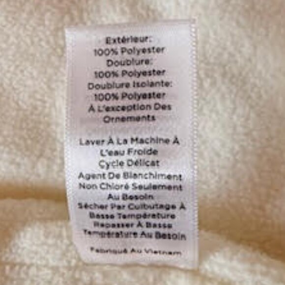 Talbots Quilted Vest Ivory White Fleece Lined Zip Snap Pockets Women’s Plus 2X - Picture 13 of 13